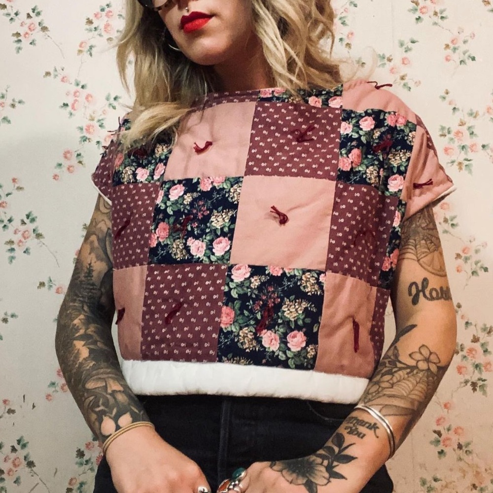 Handmade quilted crop top